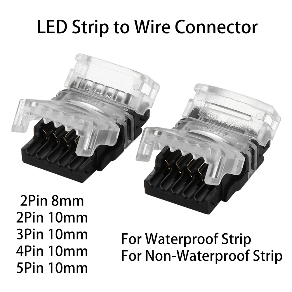 1 шт. 2pin 4pin 5pin 10 мм Светодиодная лента соединитель для одного RGB RGBW цвета 3528 5050