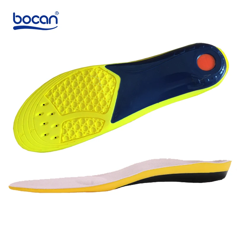 BOCAN Orthopedic insoles for shoes man and women flat foot insoles arch support shock absorption 7741