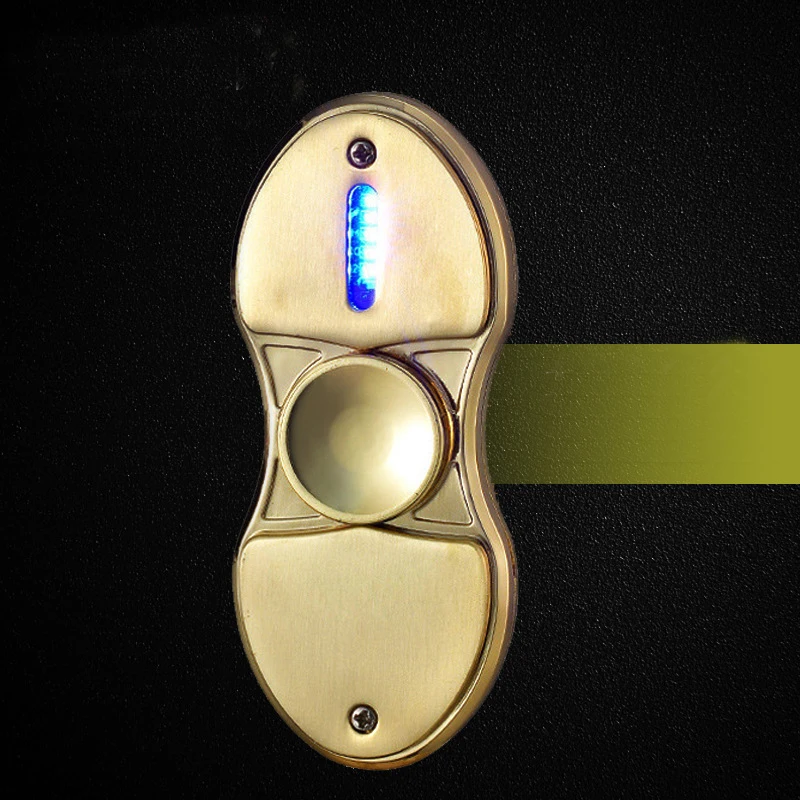 Hand Spinner Fidget Top Toy USB Electronic Cigarette Lighter Spin Finger LED Letters Gyro Focus | Игрушки и хобби