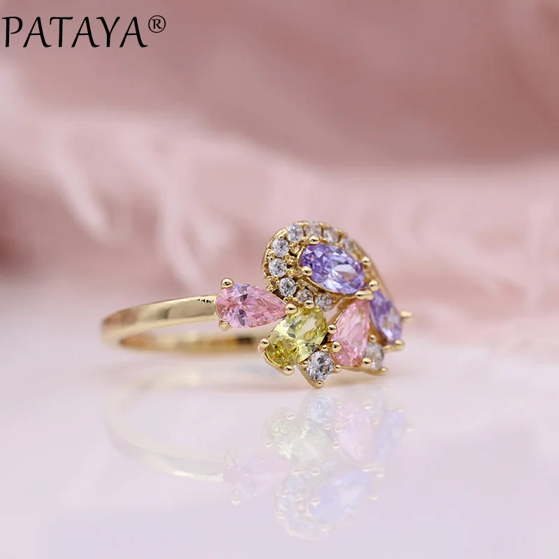 Женские кольца из розового золота PATAYA овальное Ювелирное Украшение разных