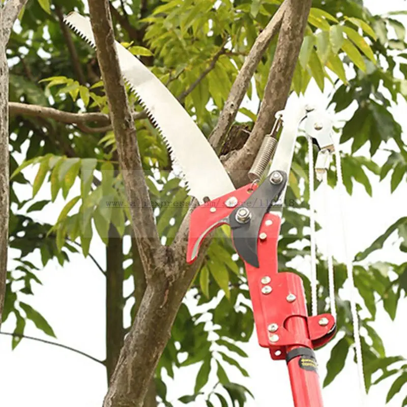 High-quality two pulleys high-altitude pruning shears sawing high-shear gardening pruning tools(Scissors+saw+rope,without rod)