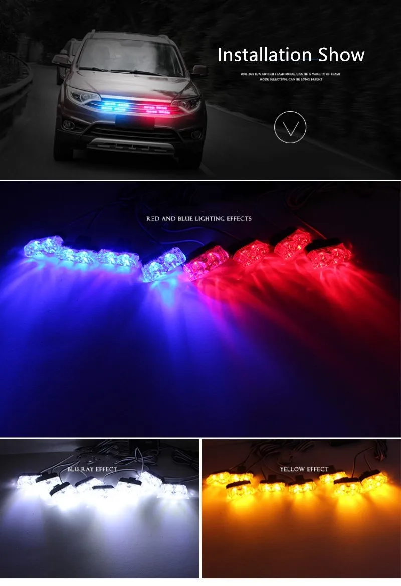 Беспроводной пульт дистанционного управления led скорой помощи полицейский свет