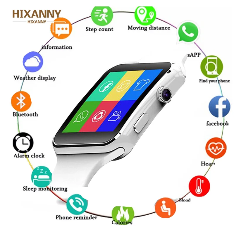 2019 Смарт-часы с поддержкой SIM TF карты h камера умные часы Bluetooth циферблат/с камерой