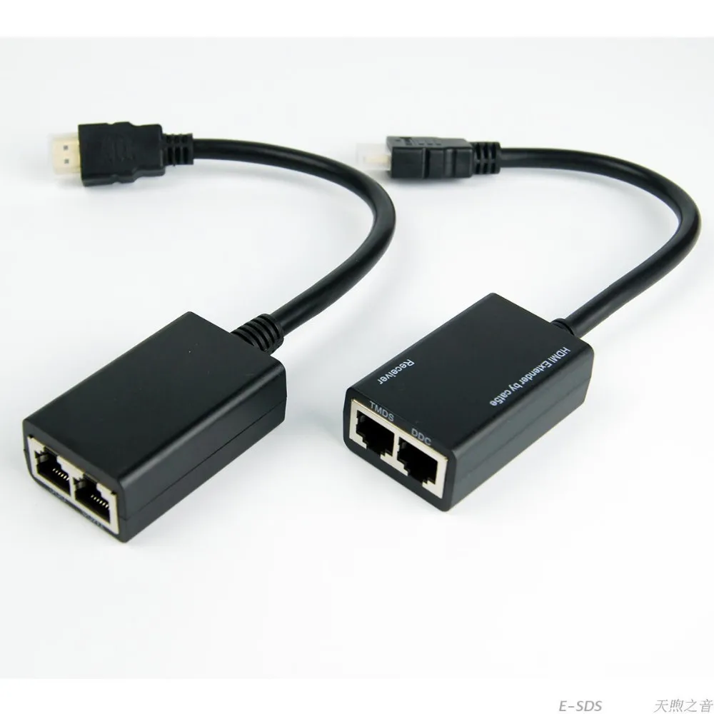 Новый высококачественный проводной HDMI удлинитель 30 м Отправитель/приемник от
