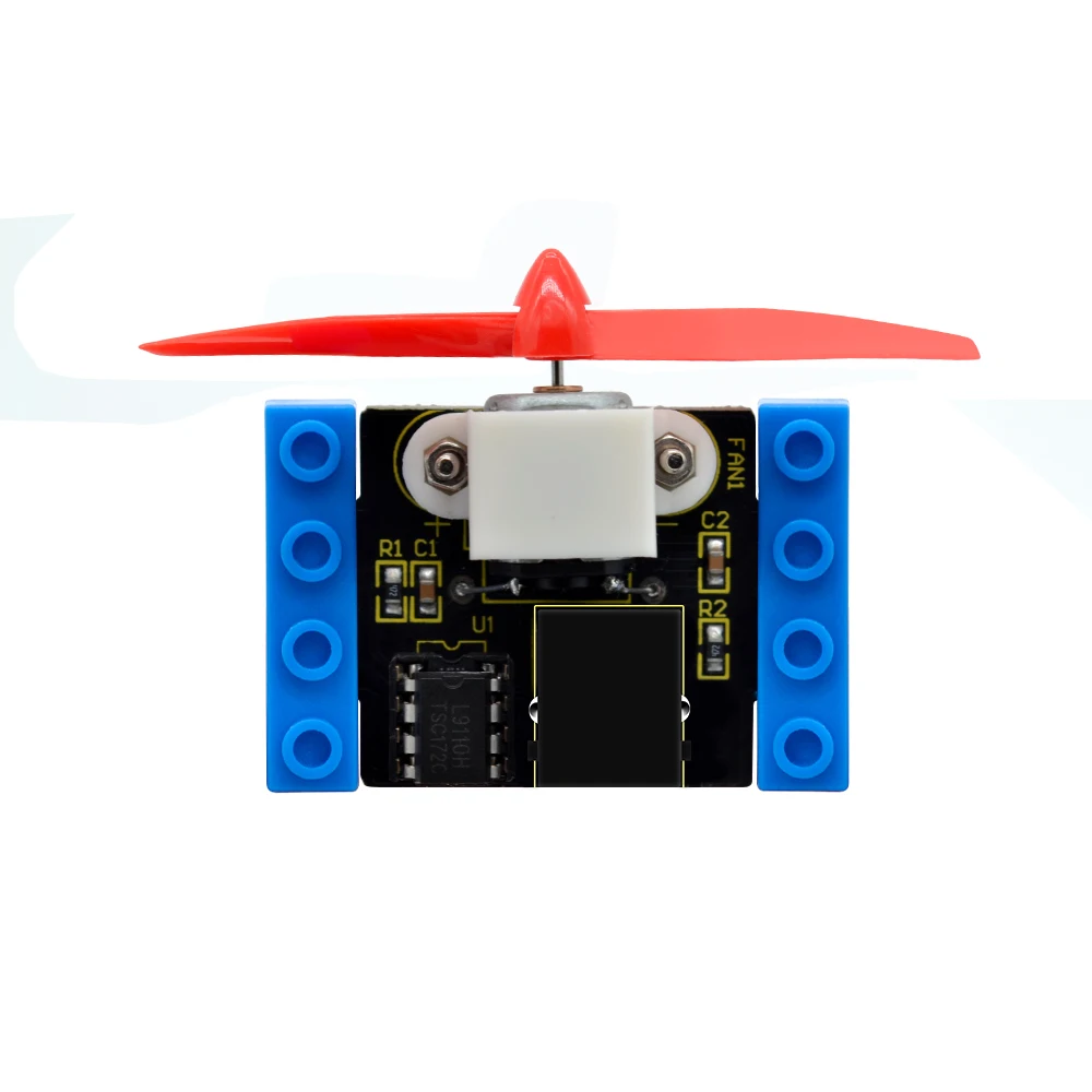 Kidsbits Building Blocks L9110 Motor Drive Fan Propell Module Fire Extinguishing Robot For Arduino STEM Programming Education | Игрушки и