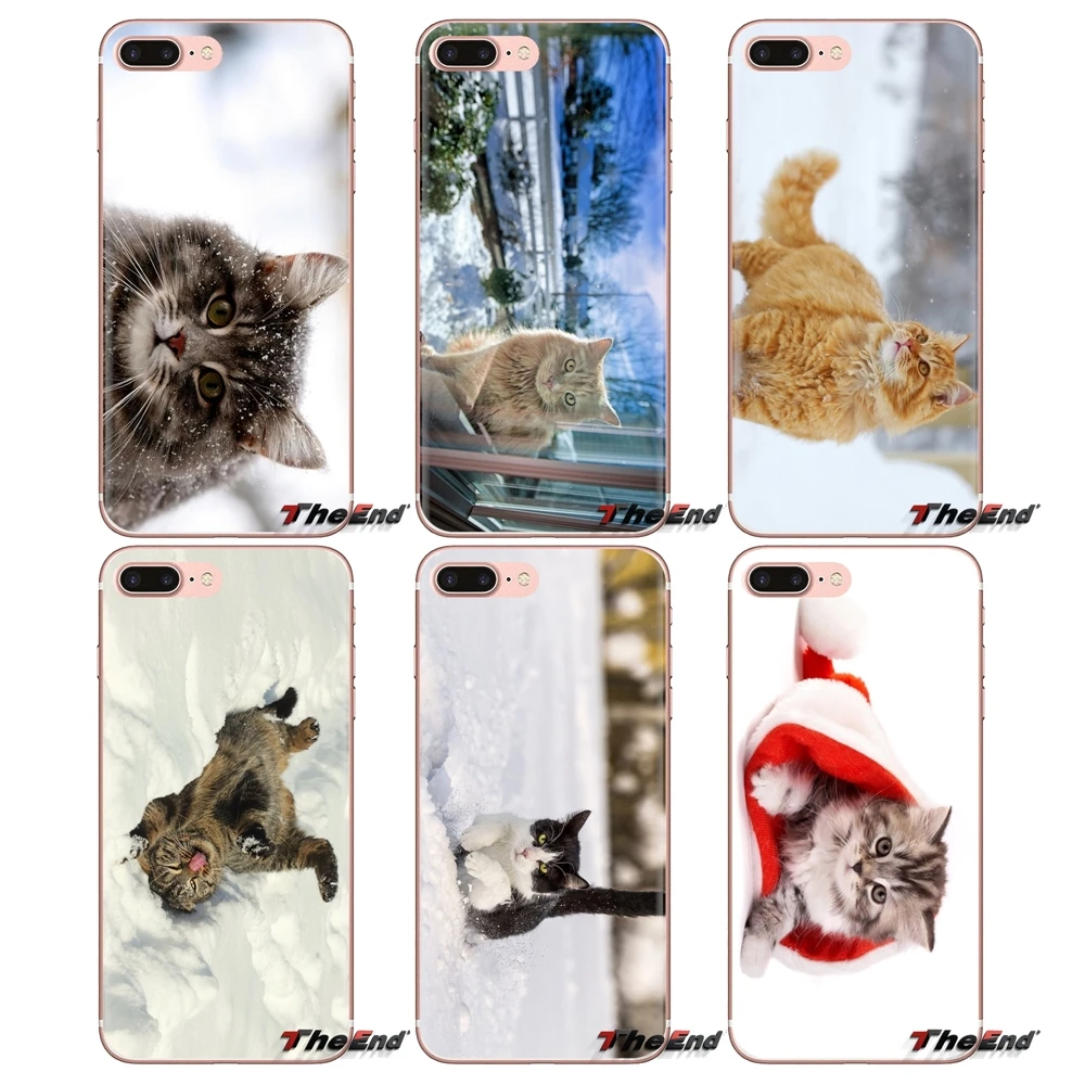 Transparent Soft Shell Covers For Xiaomi Redmi 4A S2 Note 3 3S 4 4X 5 Plus 6 7 6A Pro Pocophone F1 Winter Kitten |