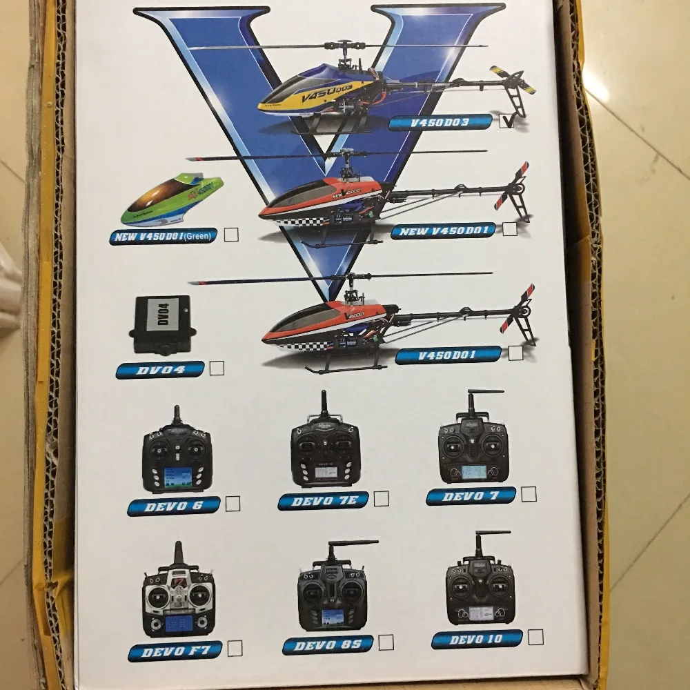 Оригинальный Walkera V450D03 р/у вертолет со стальным корпусом и Devo 7 передатчик 6CH 3D 6 Axis