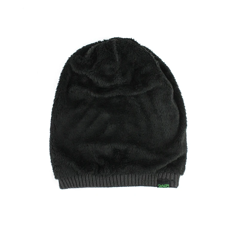 [FLB] Wool Men's Winter Hats Fashionable Knit Black Autumn Thick and Warm Skullies Peas Soft Knitted WoolenF18047 | Аксессуары для