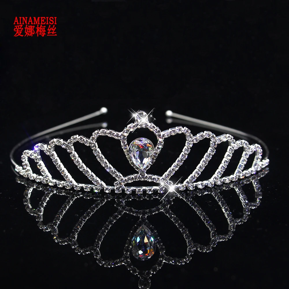AINAMEISI милые украшения для волос с кристаллами в стиле принцессы свадебная корона