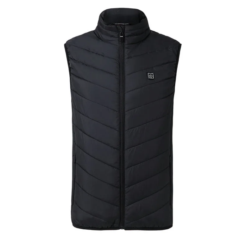 Black Vest Мужские флисовые куртки, водонепроницаемые зимние куртки с подогревом, теплая одежда, пальто для катания на лыжах, мужская куртка для походов, S-4XL, 2 цвета - Цвет: Black Vest