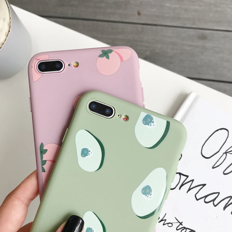 Candy Color INS Floral Sun Flower Cartoon Fruit Phone Case Cover For iPhone X XR XS Max 8 7 6 6s Plus Soft Silicone TPU Coque |