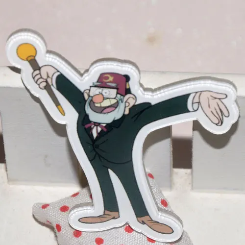 A8878 Игровой гравитационный Фолс акриловый значок Диппер Пайнс Мэйбл Пайнс соус Рамирез Венди вельвет Waddles шифр счета Журнал DIY Pin Serie1 - Окраска металла: A8878