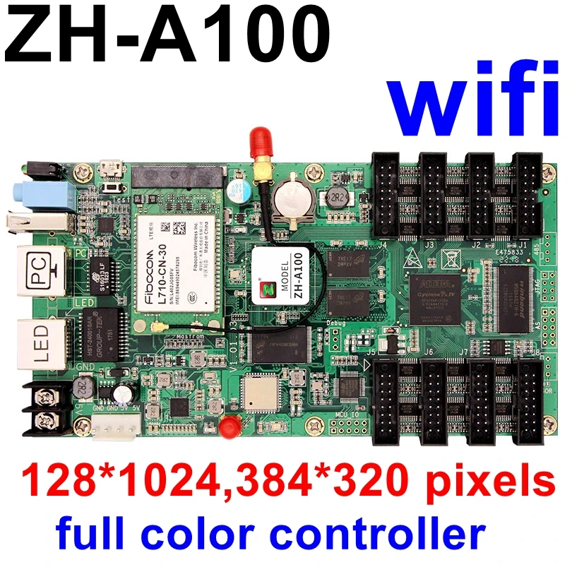 ZH A100 wifi асинхронная полноцветная светодиодная карта управления видео USB