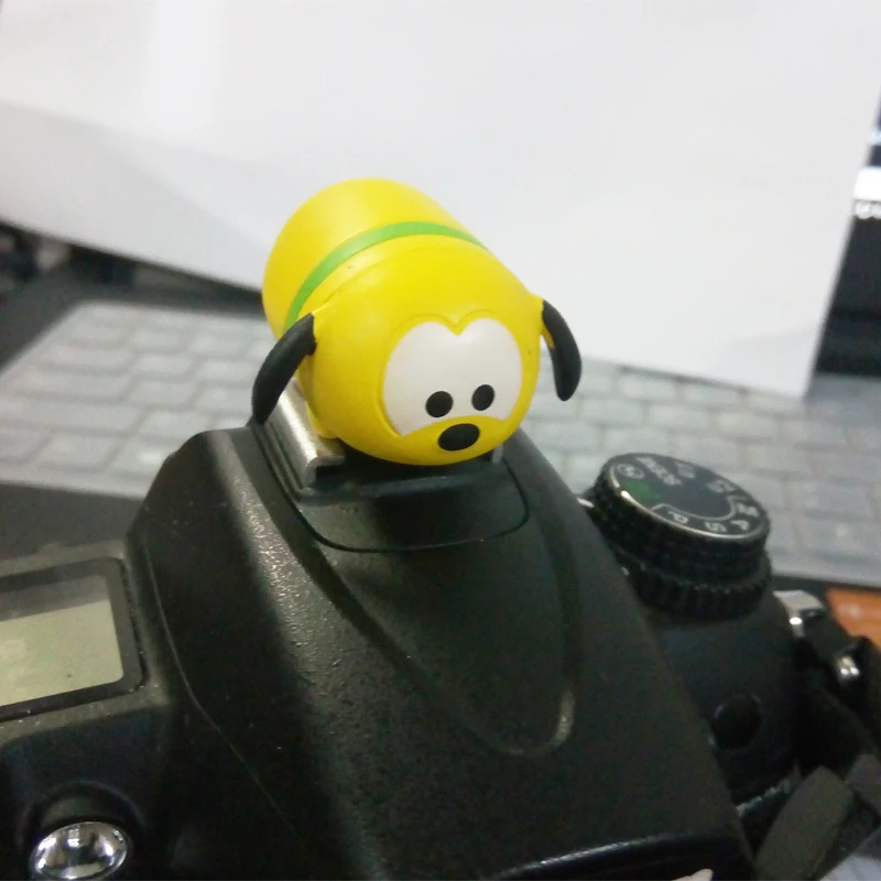 Милый 3D мультяшный фонарик Горячий башмак для камеры Canon Nikon Fujifilm Samsung Panasonic Leica
