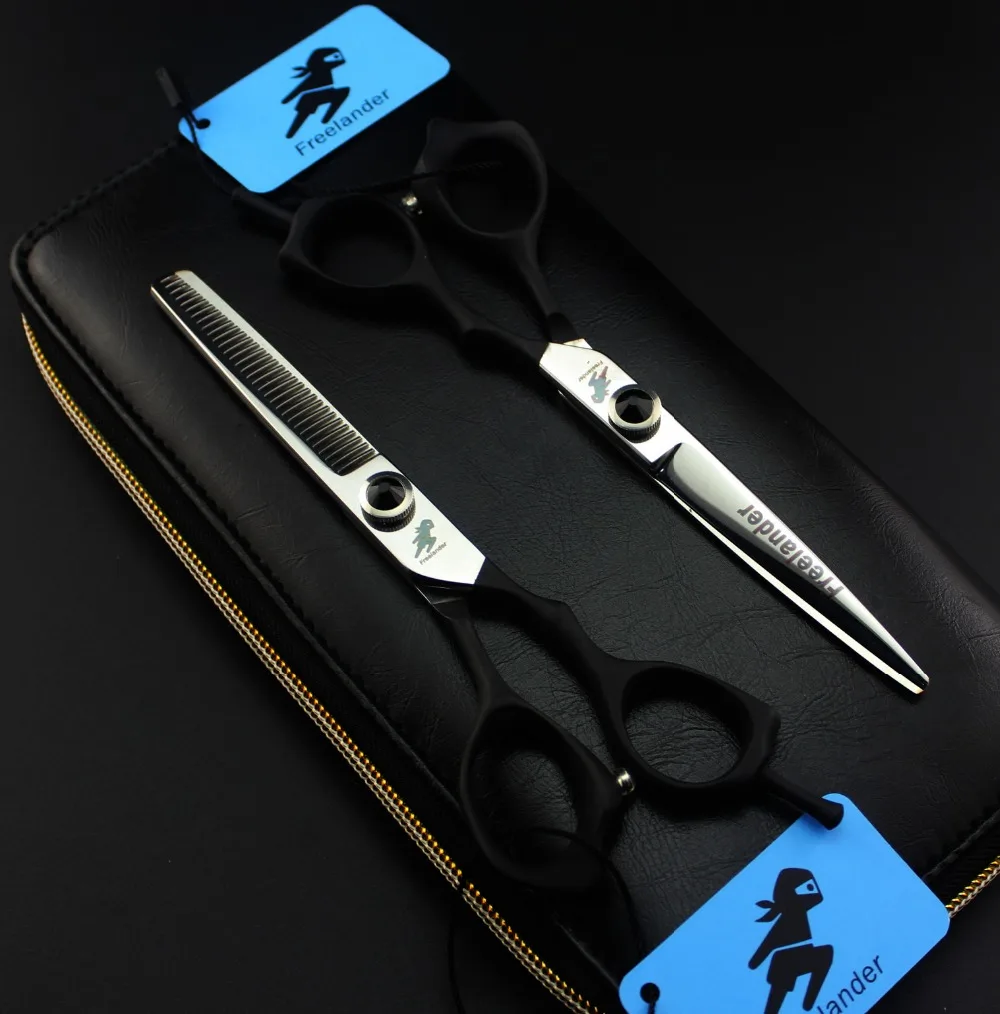 

Freelander 6.0" Professional Human Hair Scissors Set Barber Razor Edge Hairdressing Scissors Set,Elastic Handle Design