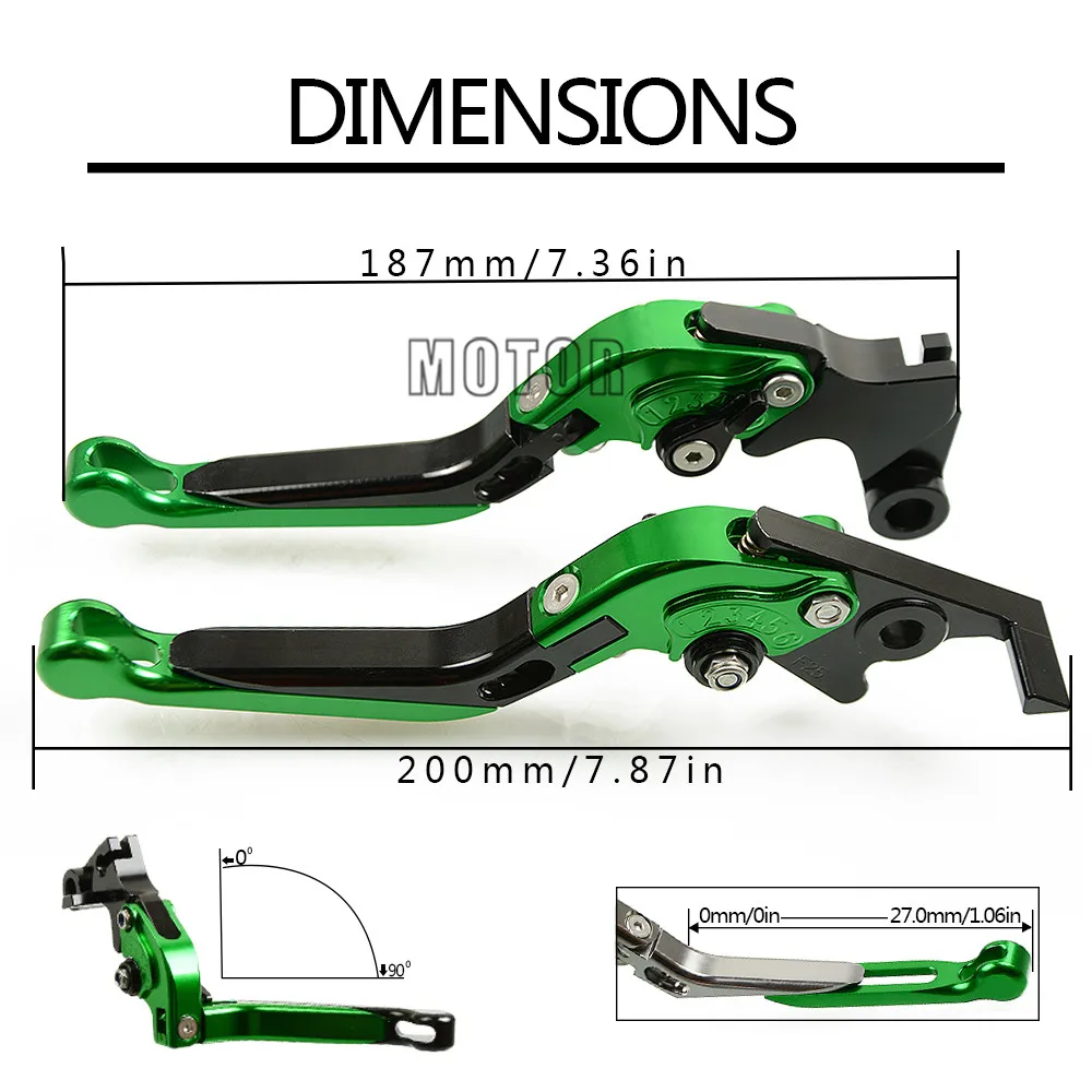 Складные сцепные рычаги для мотоцикла с ЧПУ Kawasaki ZX7R ZX7RR ZX9R NINJA ZX10R Выдвижной