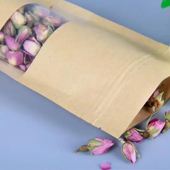 100 шт./лот 28*26 см миниатюрный пакет из крафт бумаги с молнией и алюминиевым