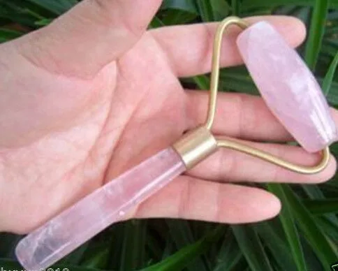 

NATURAL ROSE QUARTZ CRYSTAL Massage stick healing