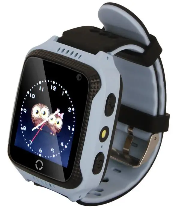 Gray 1,4" сенсорный экран Детские умные наручные часы gps трекер SOS двойной способ вызова анти-потеря в реальном времени gps/LBS локатор с шагомером - Цвет: Gray