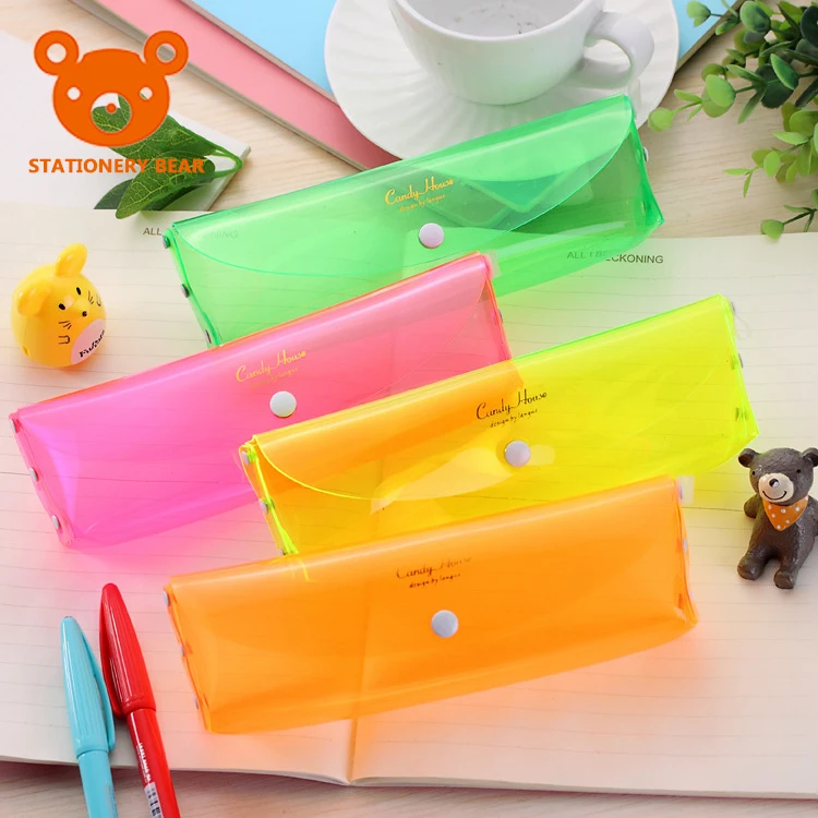 Канцелярские медведь прекрасный цвет конфеты цветной карандаш сумка прозрачный