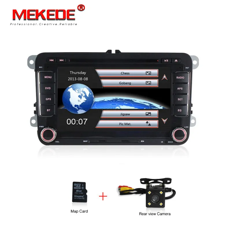 MEKEDE HD " 2 din автомобильный DVD для VW golf 4 golf 5 6 touran passat B6 sharan jetta caddy transporter t5 polo tiguan с gps картой - Цвет: CAR DVD CAMERA