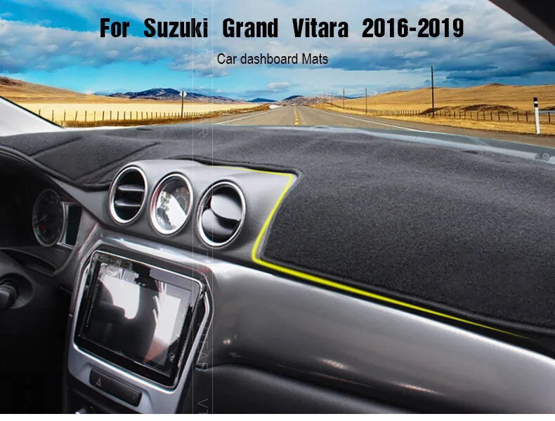 Vtear для Suzuki Grand Vitara, аксессуары для приборной панели автомобиля, покрытие приборной панели, коврик, нескользящий, защита от солнца, коврик, интерьер, анти-УФ подушка, ковер 19