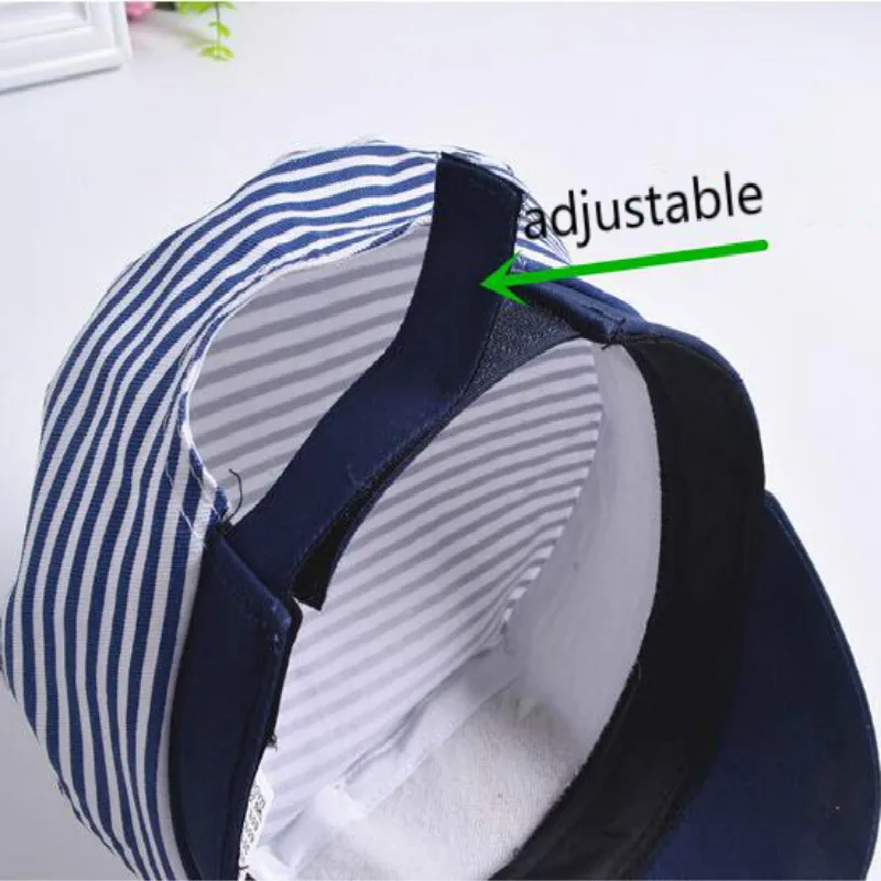 

striped navy military hat cap fashion flat sailor captain hat family sailor cap bone women men tage costumes