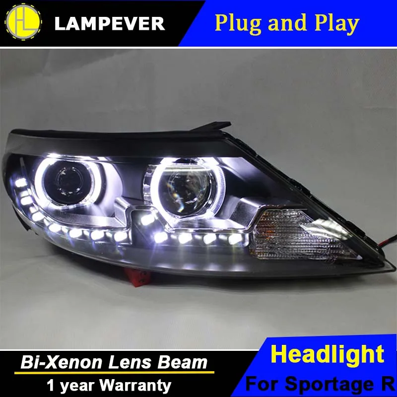 Фара Lampever для Kia Sportage R фары 2011 2013 Спортивная фара светодиодная Angel eye drl H7 hid