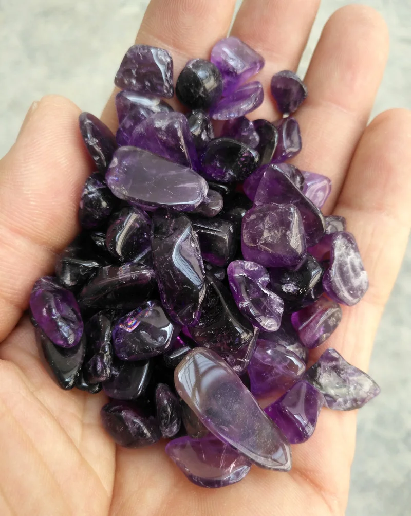 

100g Natural amethyst gravel grain fishbowl rock demagnetizing crystal