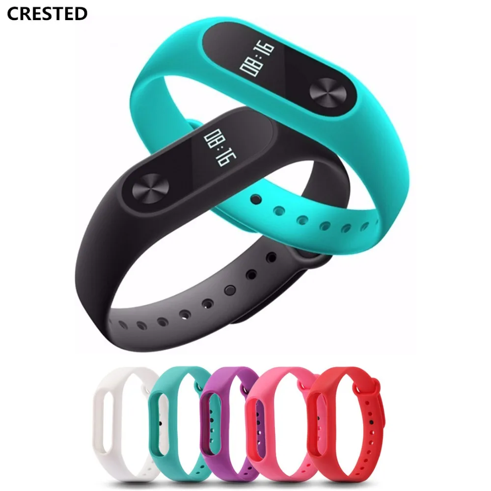 Ремешок силиконовый для Mi band 2 сменный Браслет наручных часов аксессуары