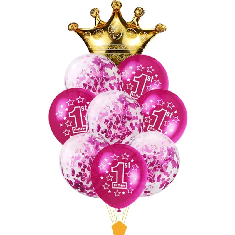 first birthday Воздушный шар для малышей, 1-й воздушный шар на день рождения, первый день рождения для мальчиков, вечерние шары на день рождения, 1 год, для девочек, для надувания, для дня рождения, украшения для детей - Цвет: first birthday