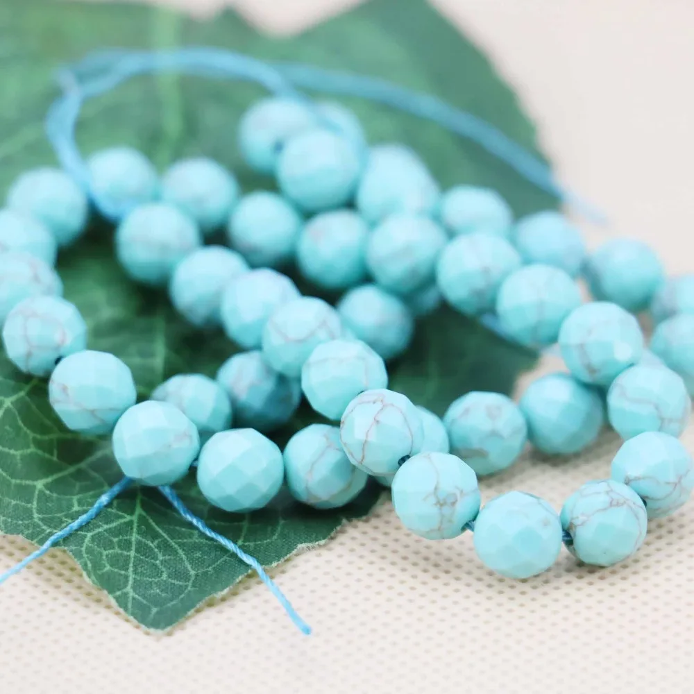 Аксессуары 8 мм натуральные синие турецкие каменные бусины в полоску камень