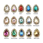 10 шт.лот Античная капля воды сплав 3d дизайн ногтей Декор ногтей Очаровательные Кристаллы бриллианты Камень Стразы украшения Стразы