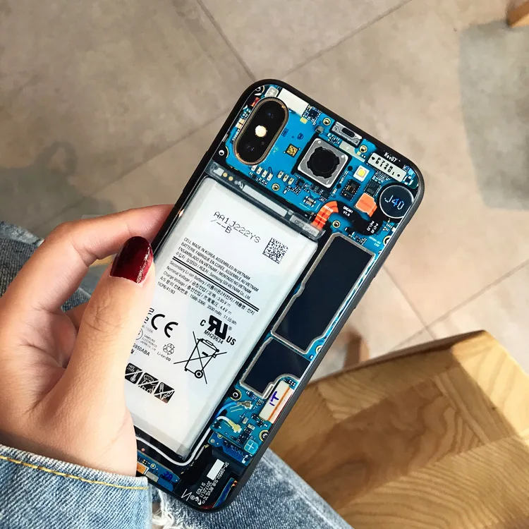 Чехол из закаленного стекла для iPhone X, XR, XS, Max, 7, 8 Plus, художественный защитный чехол, чехол для APPLE i Pone, 6, 6 S, глянцевые жесткие чехлы