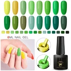 Mtssii набор серий зеленого цвета 6 мл чистый цветной гель для ногтей отмачиваемый эмалированный Гель-лак УФ-гель для ногтей лак долговечный лак