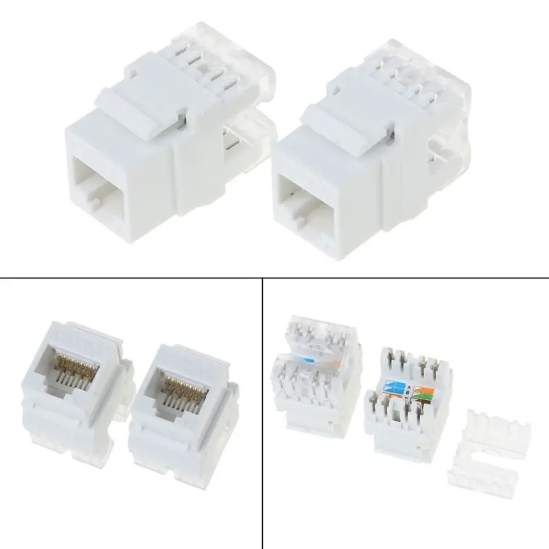 Сетевой модуль UTP CAT6A информационный разъем RJ45 Соединительный Кабель-адаптер