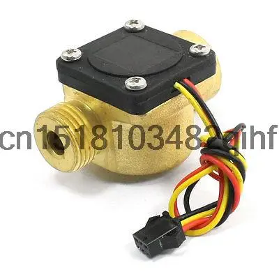 

G1/2" Threaded Brass Water Flow Rate Gauge Sensor 1-70L/Min DC 12V
