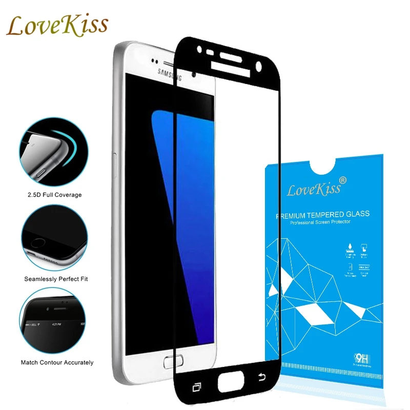 9H полное закаленное стекло для Samsung Galaxy S6 S7 A3 A5 A7 2016 2017 J5 J7 Prime G570 Note 4 5 C5 C7 чехол с