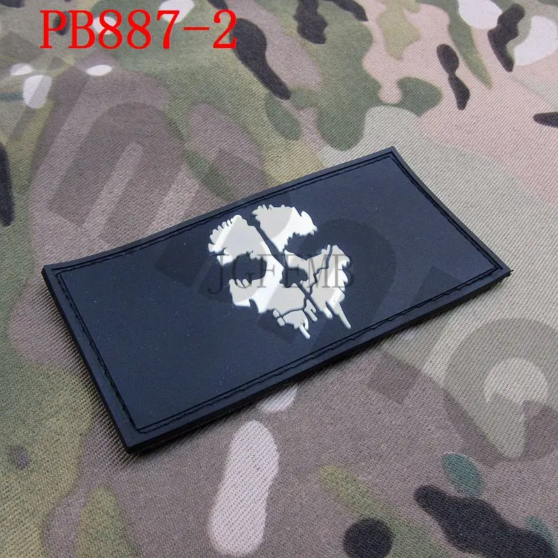 3D ПВХ патч призраки боевой дух военный Резиновый патч