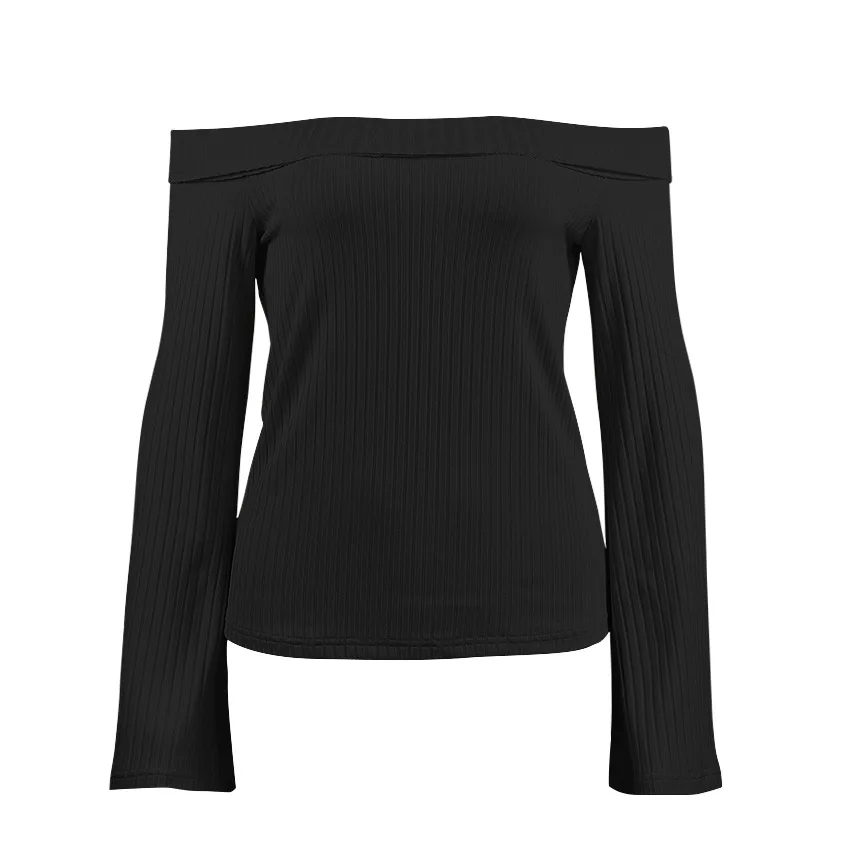 

winter clothes women plus size sweaters christmas new style slash neck slim flare sleeve woman sweater fashion pullover casual
