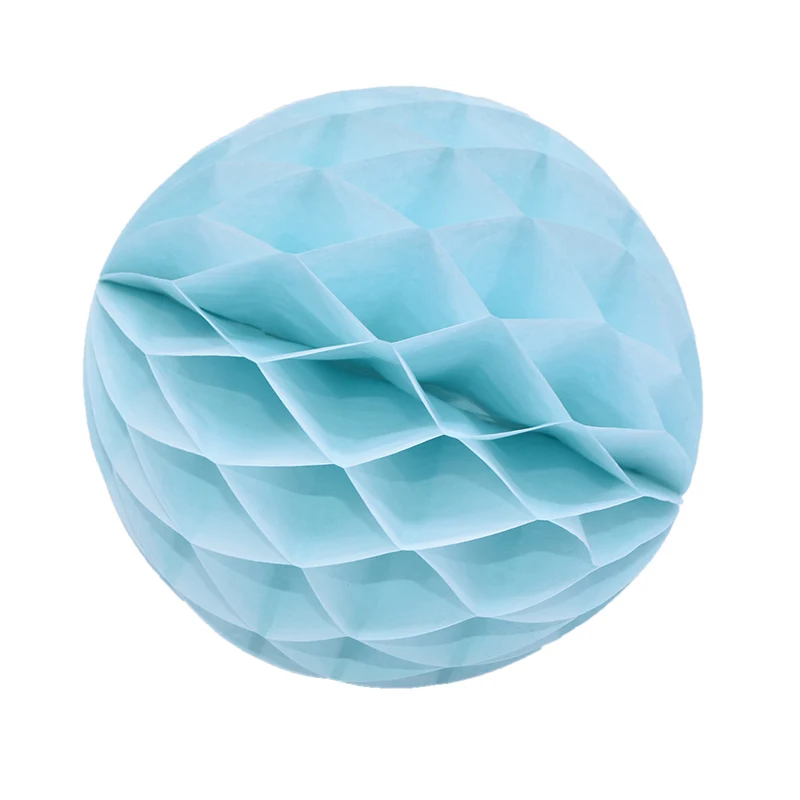 Baby blue 10 шт 2 ''-12'' мяч с бумажными сотами поделки бумажный фонарь Дети День рождения Свадьба украшения Рождественские вечерние принадлежности детский душ Pom - Цвет: Baby blue