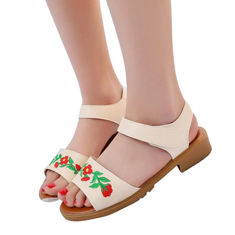 HEE GRAND Embroidery Women Sandals Peep Toe Vintage Summer Shoes For Girls XWZ4366 | Обувь