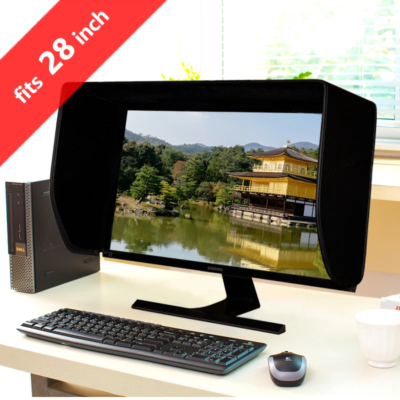 Ilooker 28E 28 дюймов ЖК-дисплей светодиодный Мониторы Гуд Зонт sunhood для Dell HP ViewSonic Philips