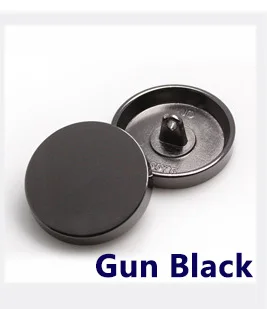 Gun Black 10 шт. Meetee металлические пуговицы 12-28 мм плоский хвостовик пряжки для шитья рубашки куртки пальто DIY мужская женская одежда Скрапбукинг Ремесло E3-1 - Цвет: Gun Black