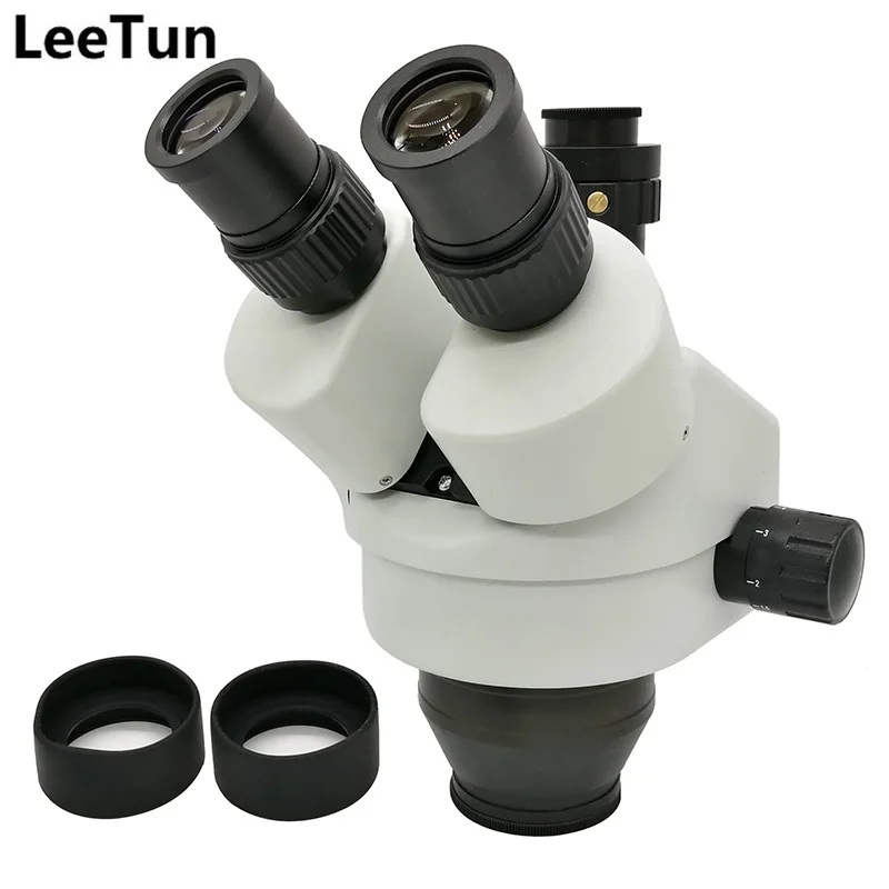 LeeTun 7X 45X зум Тринокулярный Стерео микроскоп руководитель рабочее расстояние 100 мм