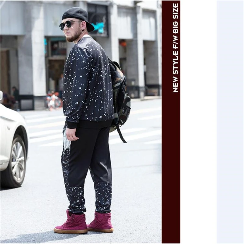 

American minimalist style letters dot printing fashion oversized sweatshirt Autumn 2017 quality large size sweatshirt men XL-6XL