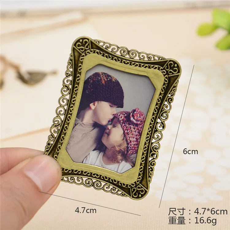 2 Random Color Креативная мини ретро DIY фоторамка Европейский стиль декоративная живопись рамка подвеска Украшение дома части украшение стола подарок - Цвет: 2 Random Color