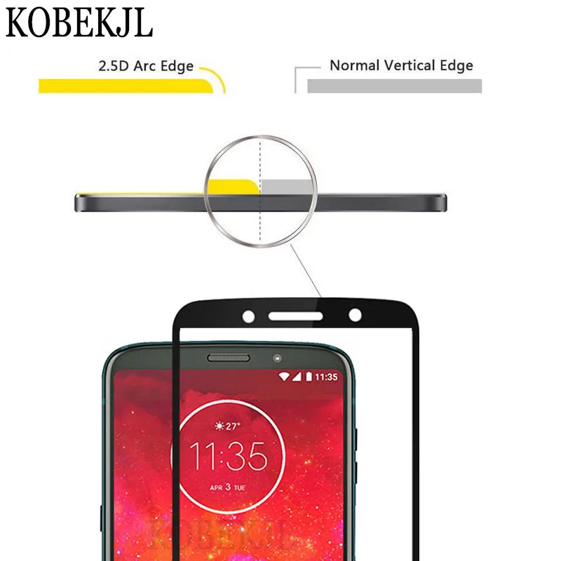 Защитное стекло для Motorola Moto Z3 закаленное Z 3 MotoZ3 с полным покрытием защитная