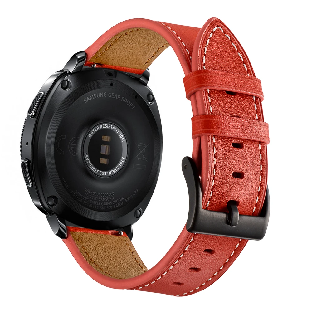 6 цветов Новое поступление Мода 20 мм Натуральная Кожа Замена для samsung gear Sport S4