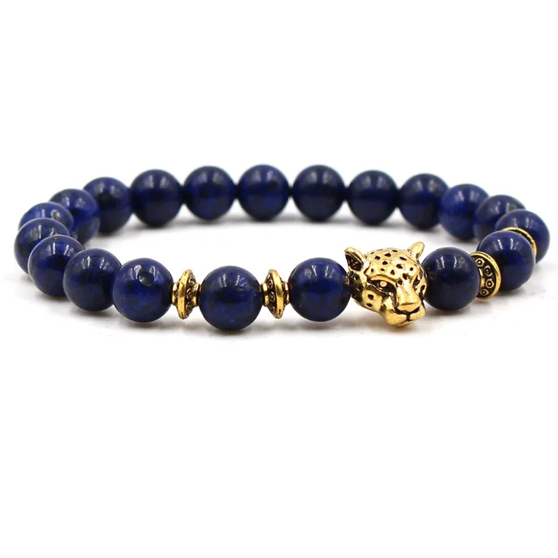 Бусины из натурального камня с головой льва эластичные для мужчин ts женщин